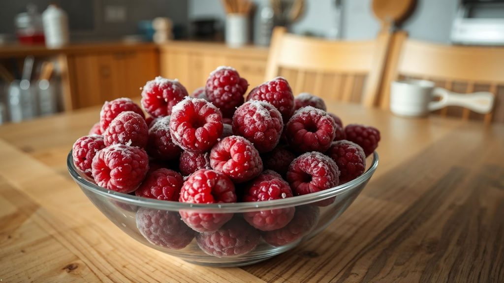 Frische Himbeeren einfrieren